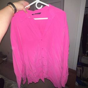 Zara Pink Button Up